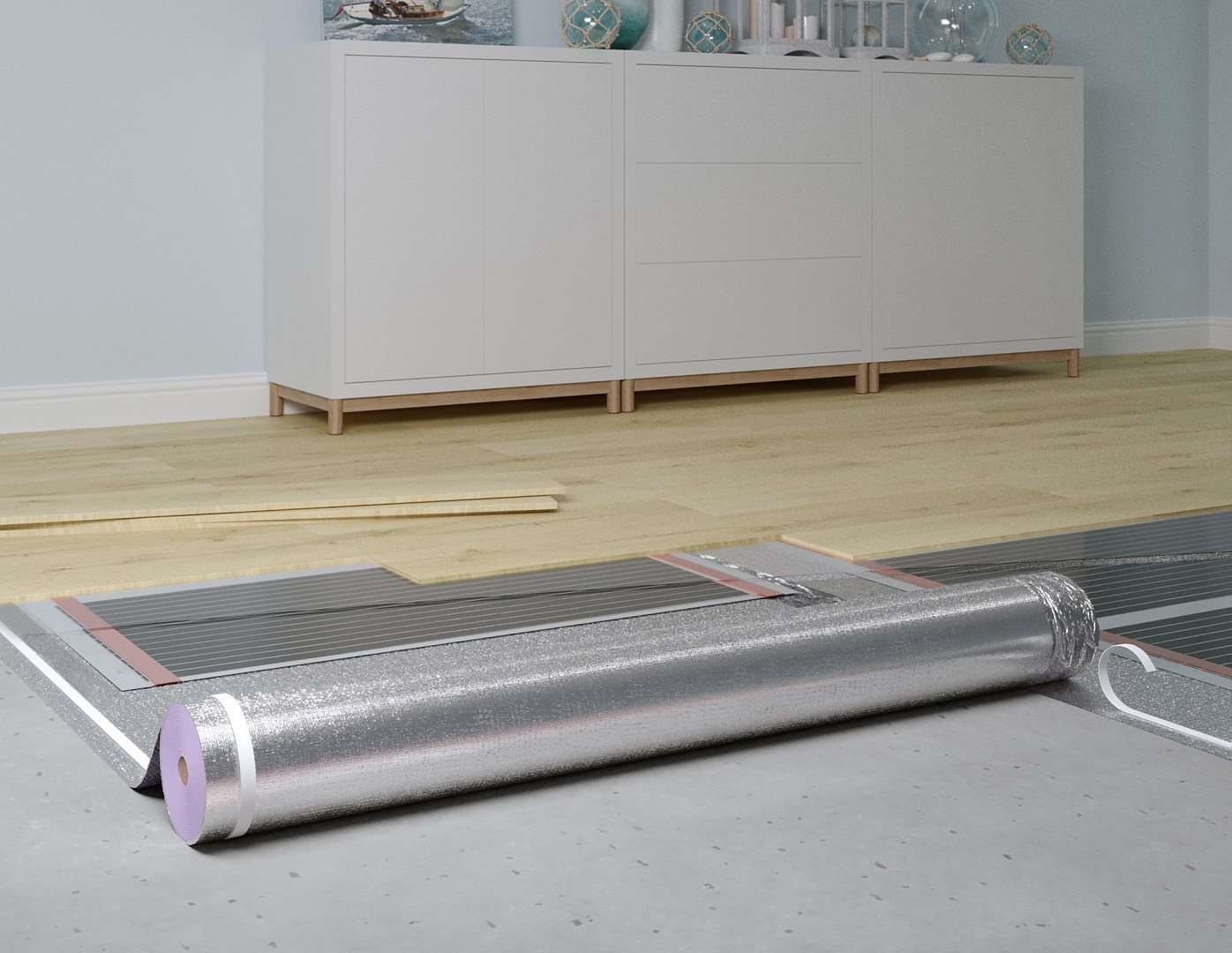  IXPE Солид Lamination с пароизоляцией фиолетовая - 1.0 мм
