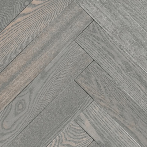 Wood Bee Herringbone Ясень Фог браш матовый Fog, UV-лак gloss 5-9% (левая) (фото 1)
