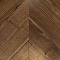 CROWNWOOD EXOTIC ONE Французская елка 45° 2-х слойная Орех Американский Натуральный Селект лак 600 х 125 х 12 / 1.50 м2 (миниатюра фото 1)