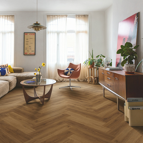 ПВХ-плитка Quick-Step QS Alpha Vinyl CIRO елка AVHBU 40364 Эко карамельный (фото 3)