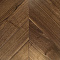 CROWNWOOD EXOTIC ONE Французская елка 45° 2-х слойная Орех Американский Натуральный Селект лак 600 х 125 х 15 / 1.50 м2 (миниатюра фото 1)