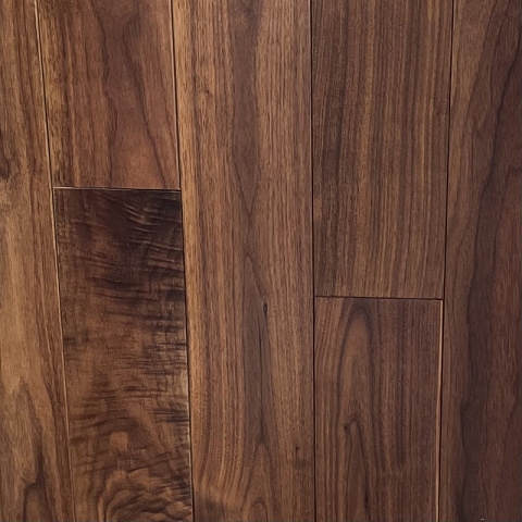 Массивная доска CROWNWOOD EXOTIC ONE Массивная (шип-паз) Орех Американский Натуральный Селект лак 300..1800 х 127 х 19,05 / 2.164 м2 (фото 1)
